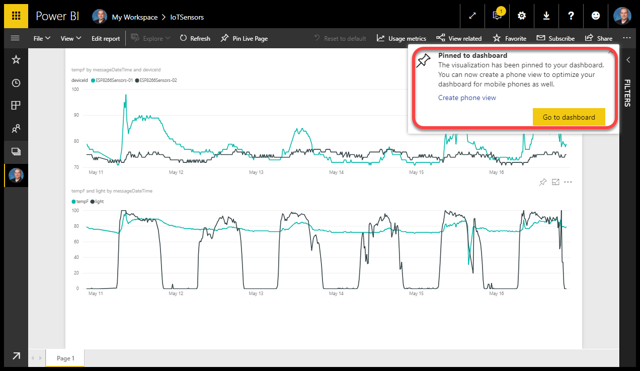 How Azure IoT helped me buy a new house - Part 6 - Power BI
