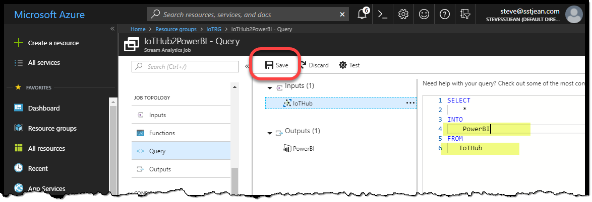 How Azure IoT helped me buy a new house - Part 5 - Azure Stream Analytics